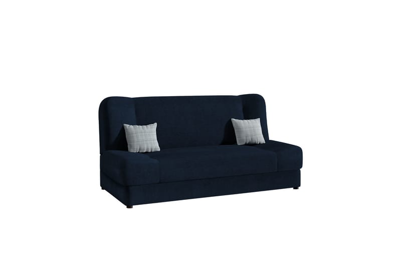 2-seter Foldbar Sovesofa med Oppbevaring i Stoff med Treramme - Lysegrå - Møbler - Sofaer - Sovesofaer