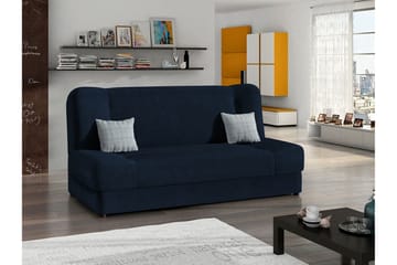 2-seter Foldbar Sovesofa med Oppbevaring i Stoff med Treramme - Lysegrå - Møbler - Sofaer - Sovesofaer