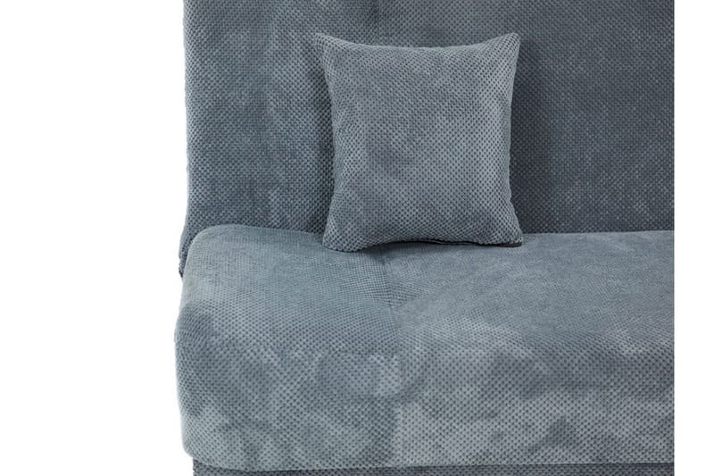 2-seter Foldbar Sovesofa med Oppbevaring i Stoff med Treramme - Lysegrå - Møbler - Sofaer - Sovesofaer