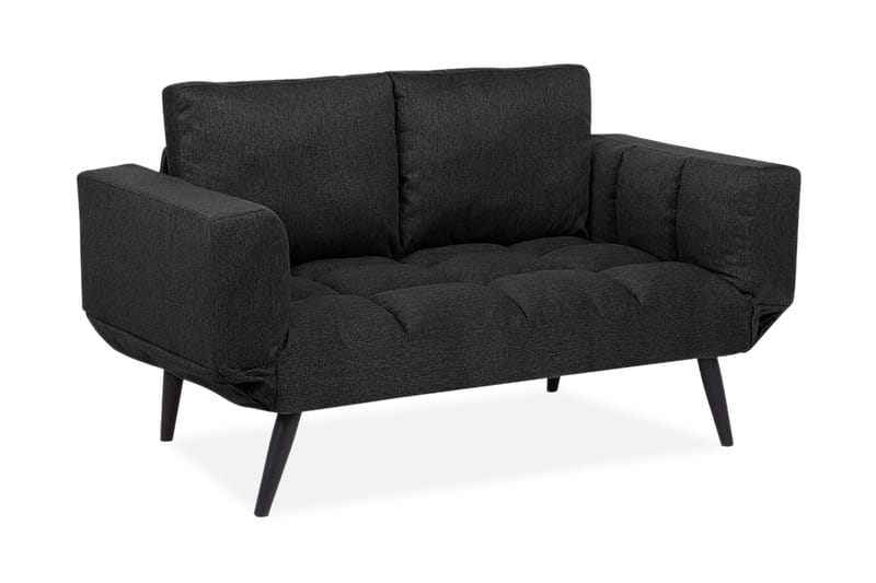 Brekke Sovesofa 150 cm - Svart - Sovesofaer - Skinnsofaer - 4 seters sovesofa - 3 seters sovesofa - 2 seters sovesofa - Fløyel sofaer