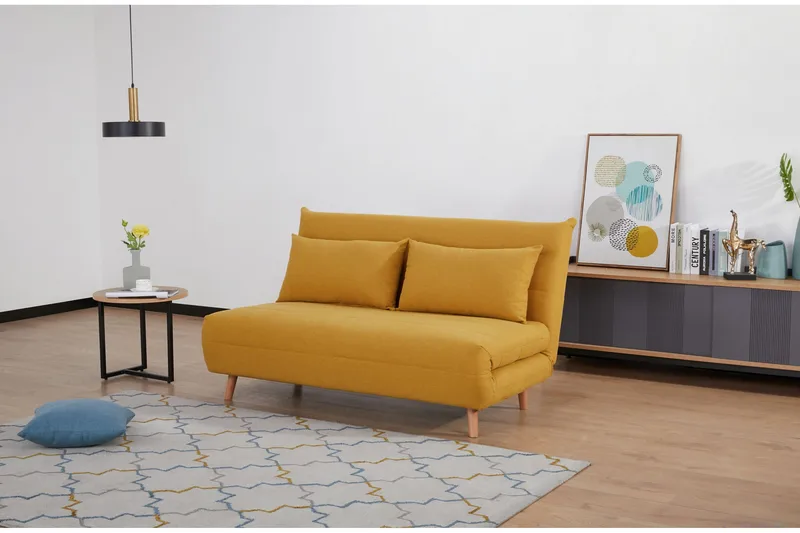 Clandulla Sovesofa - Curry/Natur - Møbler - Sofaer - Sovesofaer - 2 seters sovesofa