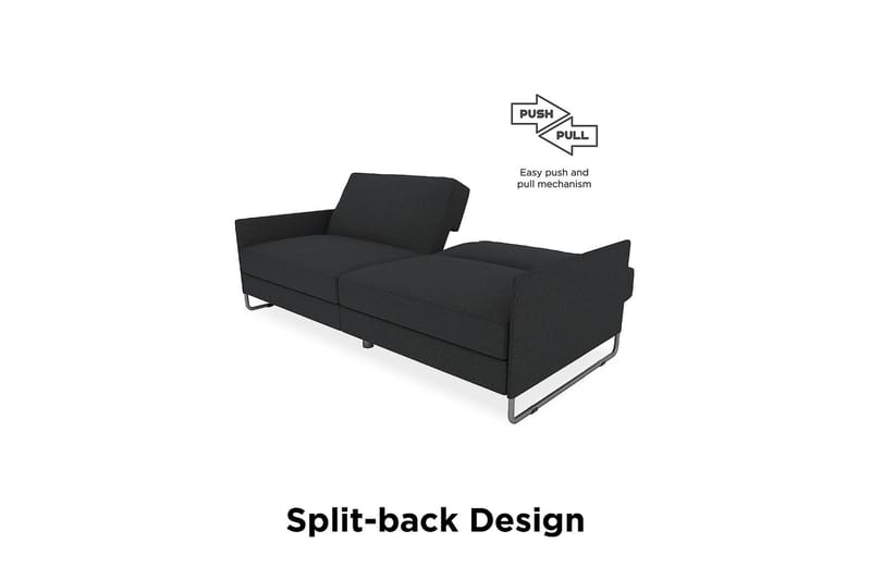 Pembroke 2-seters Sovesofa Grå - Dorel Home - Møbler - Sofaer - Sovesofaer - 2 seters sovesofa