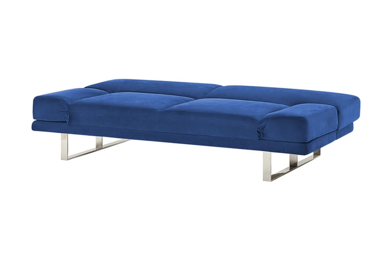 Selekk Sammenleggbar 2-seter Sovesofa 105x192 cm i Fløyel - Blå - Møbler - Sofaer - Sovesofaer - 2 seters sovesofa