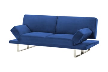 Selekk Sammenleggbar 2-seter Sovesofa 105x192 cm i Fløyel - Blå - Møbler - Sofaer - Sovesofaer - 2 seters sovesofa