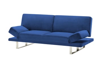 Selekk Sammenleggbar 2-seter Sovesofa 105x192 cm i Fløyel - Blå - Møbler - Sofaer - Sovesofaer - 2 seters sovesofa