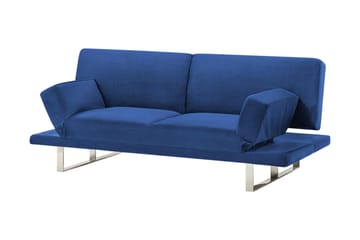 Selekk Sammenleggbar 2-seter Sovesofa 105x192 cm i Fløyel - Blå - Møbler - Sofaer - Sovesofaer - 2 seters sovesofa