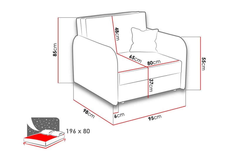 Viva Sovelenestol - Svart - Sovesofaer - 2 seters sovesofa - Fløyel sofaer