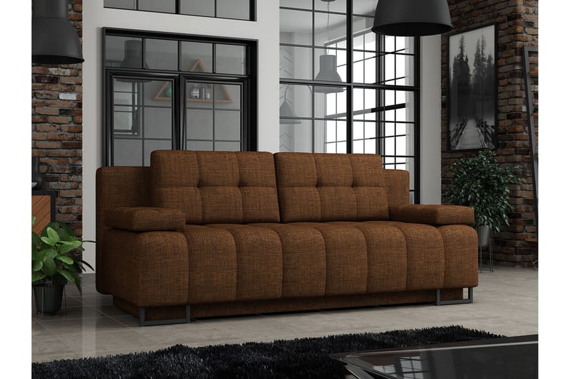 3-seter Sovesofa - Brun - Møbler - Sofaer - Sovesofaer