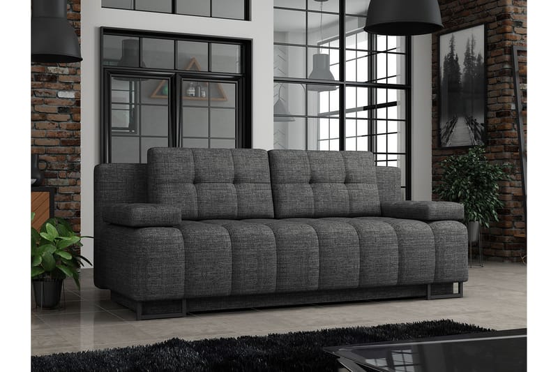 3-seter Sovesofa - Grå - Møbler - Sofaer - Sovesofaer