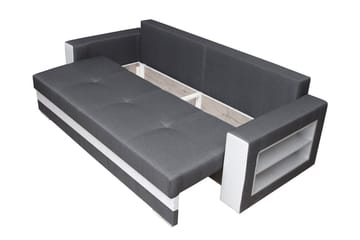 3-seter Sovesofa Rektangulær 236 cm med Oppbevaring i Stoff - Antrasitt - Møbler - Sofaer - Sovesofaer
