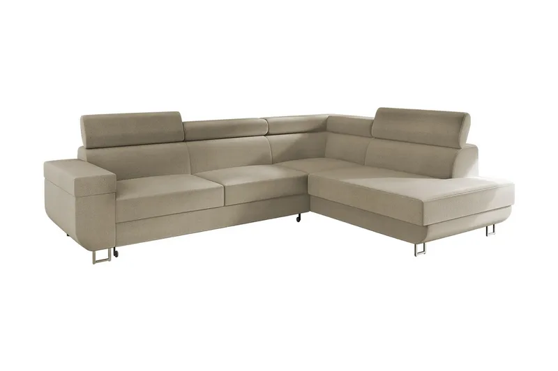 3-seters Hjørnesovesofa - Beige - Møbler - Sofaer - Sovesofaer