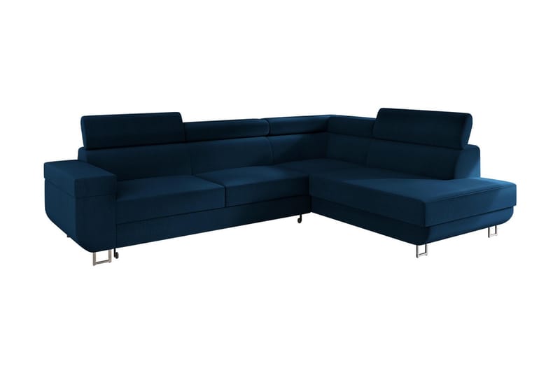 3-seters Hjørnesovesofa - Blå - Møbler - Sofaer - Sovesofaer