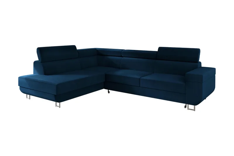 3-seters Hjørnesovesofa - Blå - Møbler - Sofaer - Sovesofaer