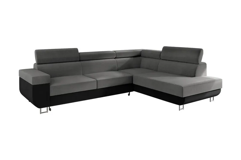 3-seters Hjørnesovesofa - Grå - Møbler - Sofaer - Sovesofaer
