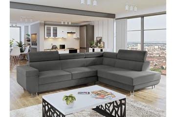 3-seters Hjørnesovesofa - Grå - Møbler - Sofaer - Sovesofaer