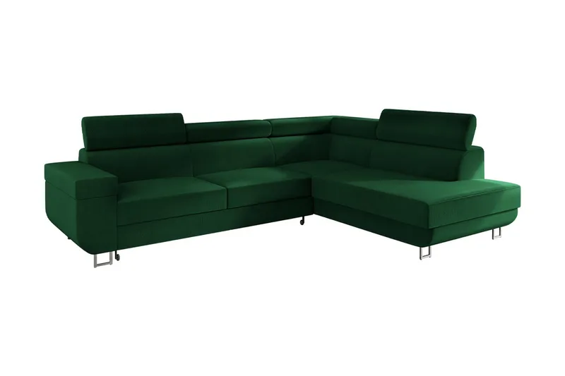 3-seters Hjørnesovesofa - Grønn - Møbler - Sofaer - Sovesofaer