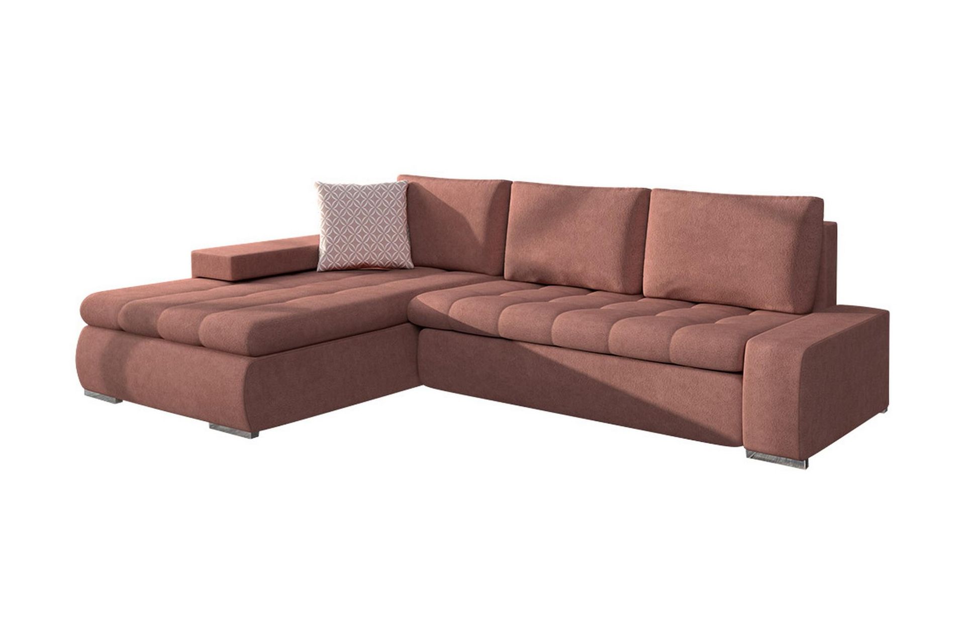 3-seters Hjørnesovesofa - Rosa