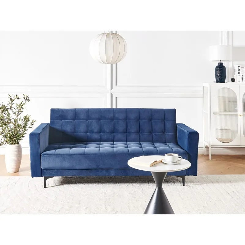 3-seters Sjeselongsofa Aberdeen - Blå, Svart/Fløyel - Møbler - Sofaer - Sovesofaer