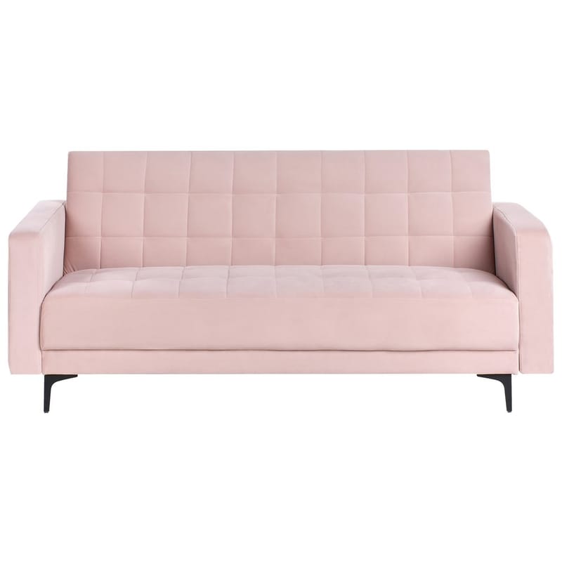 3-seters sofa Aberdeen, Rosa, Svart/Fløyel