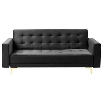3-seters sofa Aberdeen - Svart, Gull/Fløyel - Møbler - Sofaer - Sovesofaer