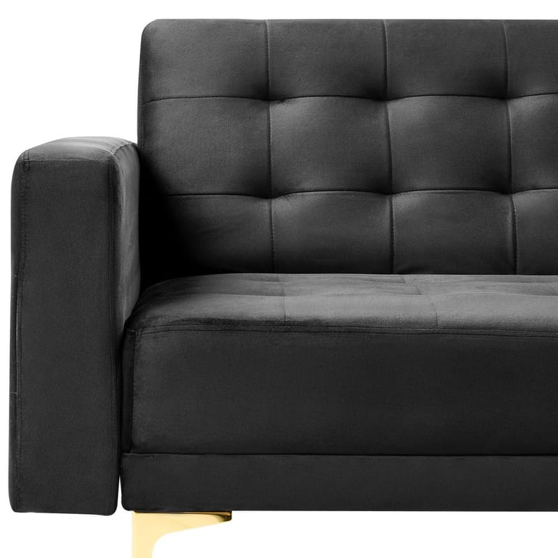 3-seters sofa Aberdeen - Svart, Gull/Fløyel - Møbler - Sofaer - Sofagrupper