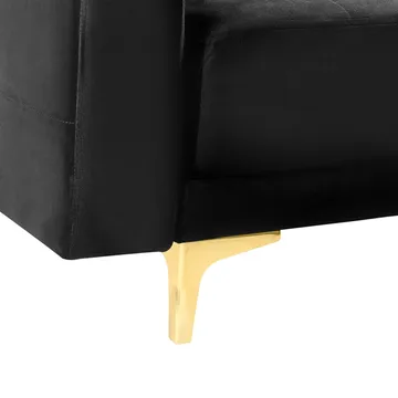 3-seters sofa Aberdeen - Svart, Gull/Fløyel - Møbler - Sofaer - Sovesofaer