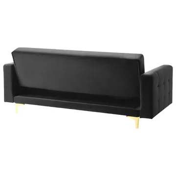 3-seters sofa Aberdeen - Svart, Gull/Fløyel - Møbler - Sofaer - Sovesofaer