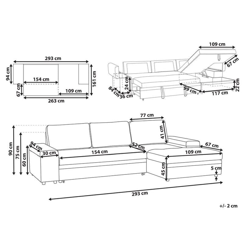 3-seters sofa Hrisey - Møbler - Sofaer - Sovesofaer