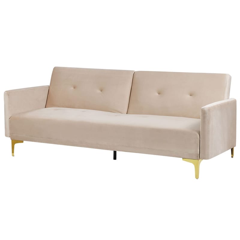 3-seters sofa Lucan - Beige, gull - Møbler - Sofaer - Sovesofaer