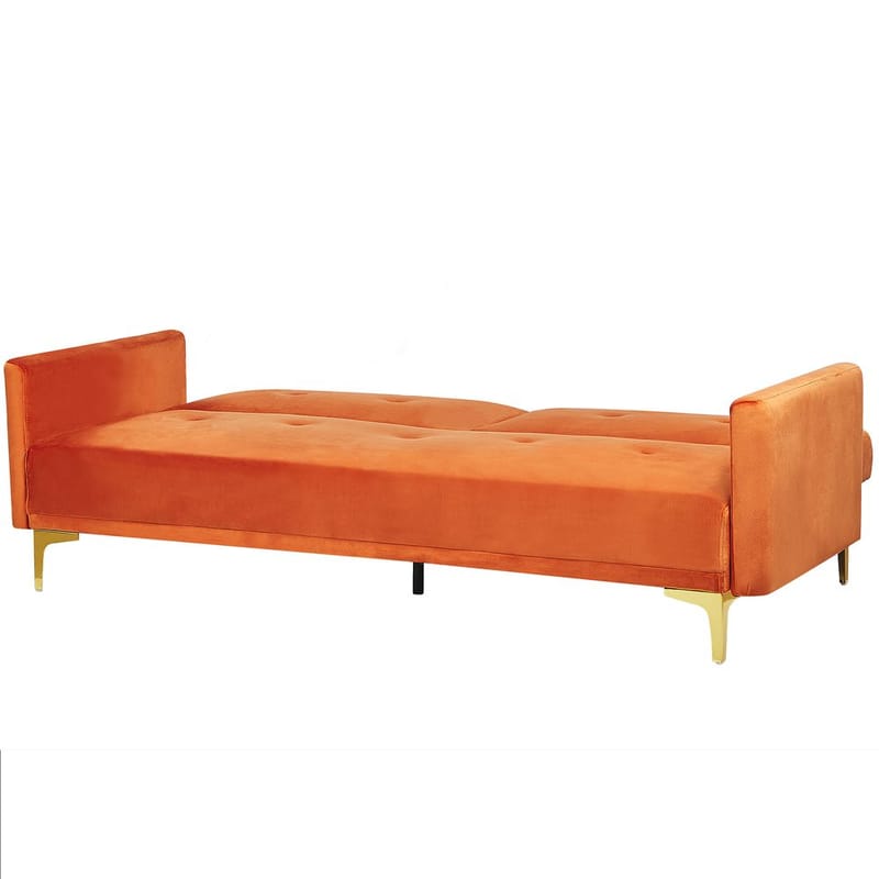 3-seters sofa Lucan - Oransje, Gull - Møbler - Sofaer - Sovesofaer