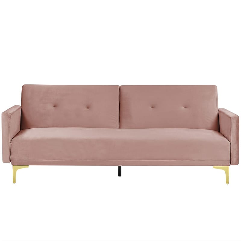 3-seters sofa Lucan - Rosa, Gull - Møbler - Sofaer - Sovesofaer
