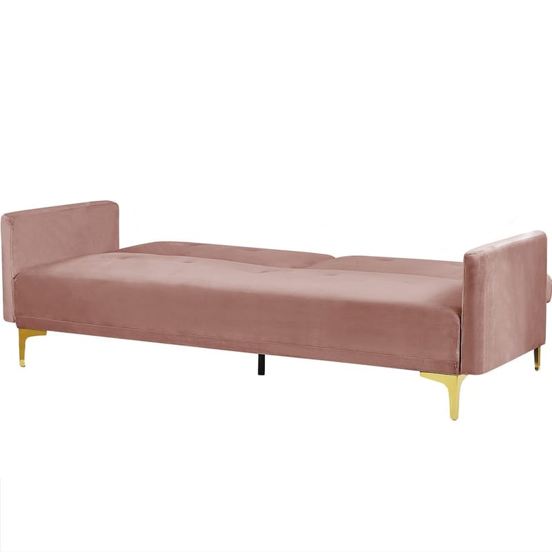 3-seters sofa Lucan - Rosa, Gull - Møbler - Sofaer - Sovesofaer