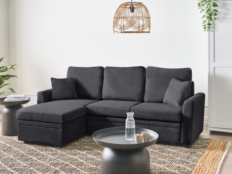 3-seters sofa Nassjo høyrevendt - Svart - Møbler - Sofaer - Sovesofaer
