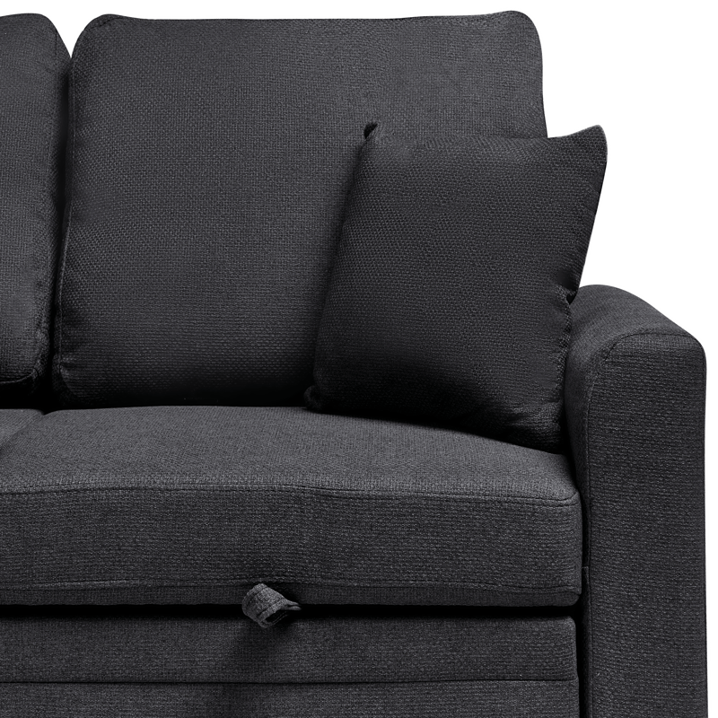 3-seters sofa Nassjo høyrevendt - Svart - Møbler - Sofaer - Sovesofaer