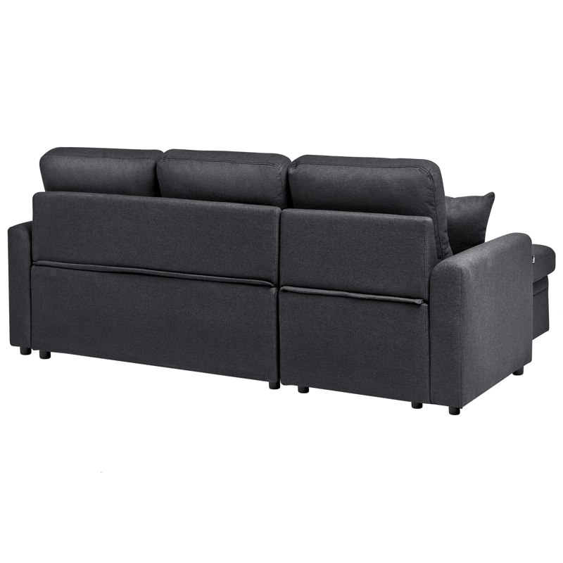 3-seters sofa Nassjo høyrevendt - Svart - Møbler - Sofaer - Sovesofaer