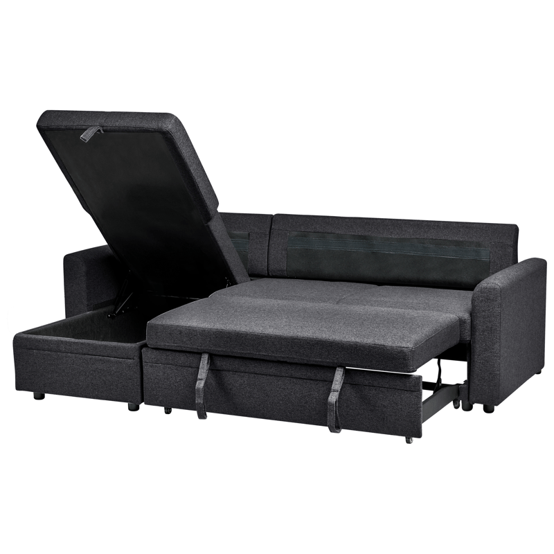 3-seters sofa Nassjo høyrevendt - Svart - Møbler - Sofaer - Sovesofaer
