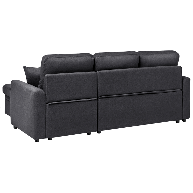 3-seters sofa Nassjo venstrevendt - Svart - Møbler - Sofaer - Sovesofaer