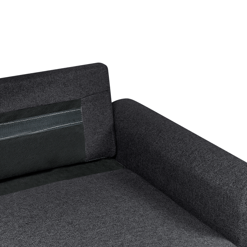 3-seters sofa Nassjo venstrevendt - Svart - Møbler - Sofaer - Sovesofaer