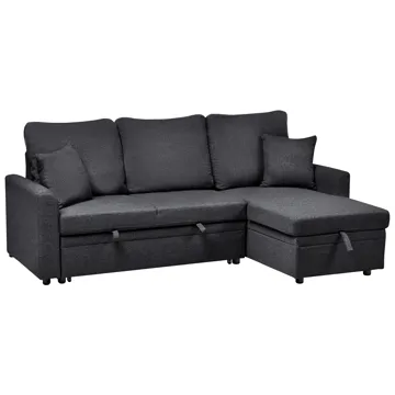 3-seters sofa Nassjo venstrevendt - Svart - Møbler - Sofaer - Sovesofaer