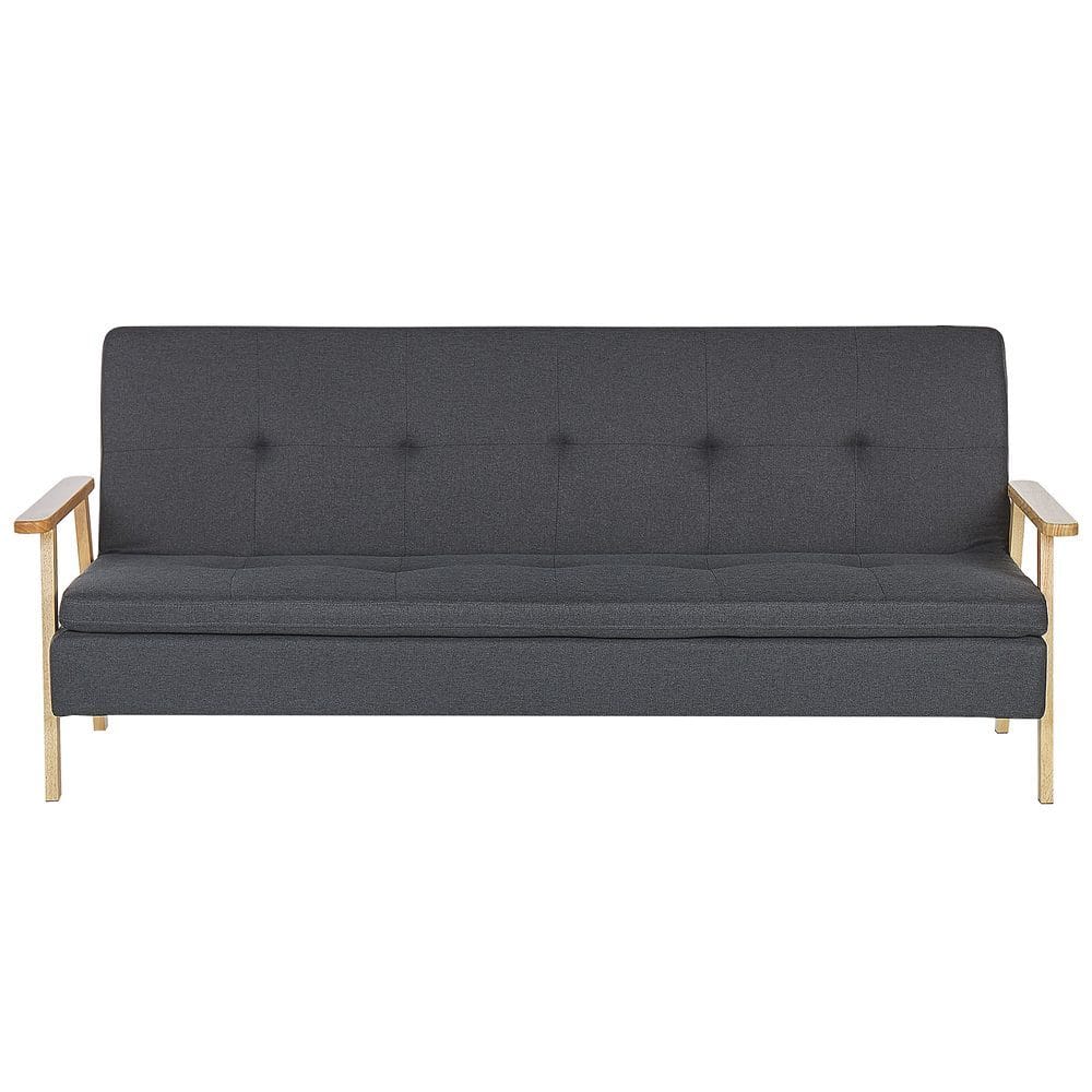 3-seters sofa Tjorn Mørk grå, lyst tre - Møbler - Trademax