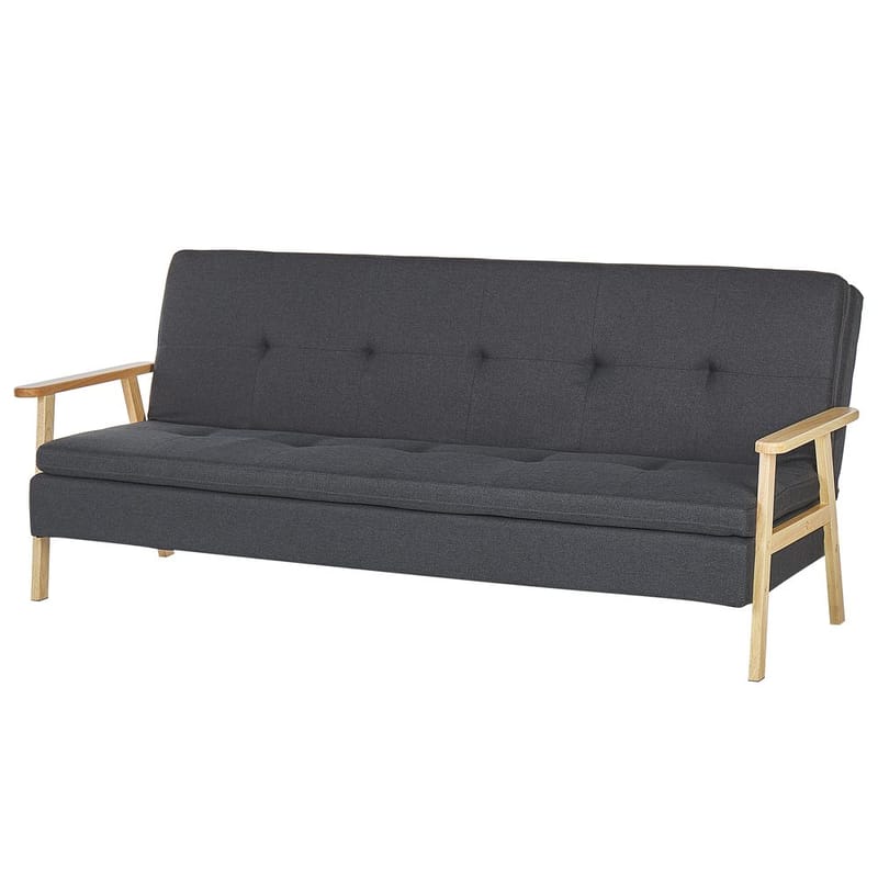 3-seters sofa Tjorn - Mørk grå, lyst tre - Møbler - Sofaer - Sovesofaer
