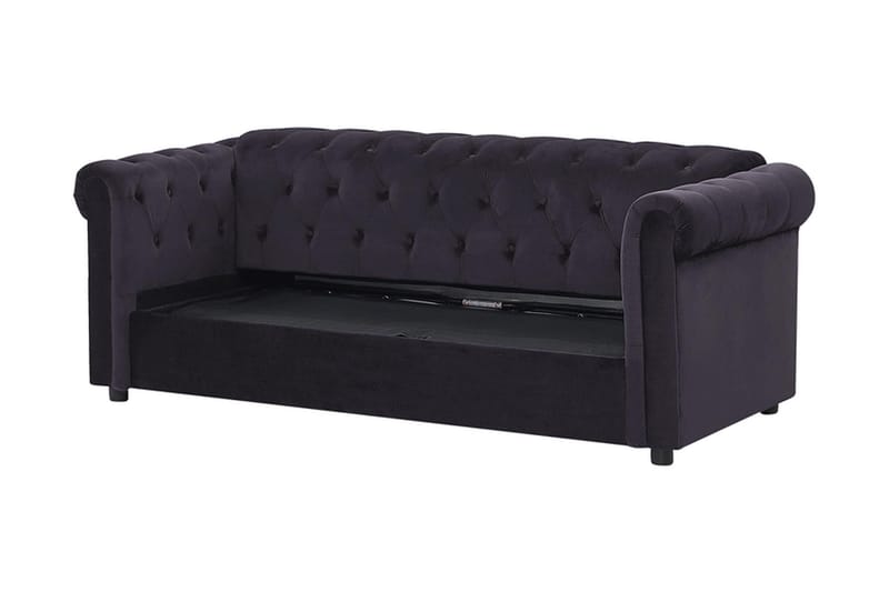 Amiens Sovesofa - Svart - Møbler - Sofaer - Sovesofaer - 3 seters sovesofa