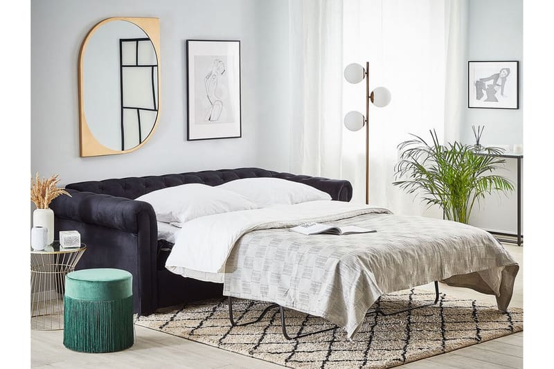 Amiens Sovesofa - Svart - Møbler - Sofaer - Sovesofaer - 3 seters sovesofa