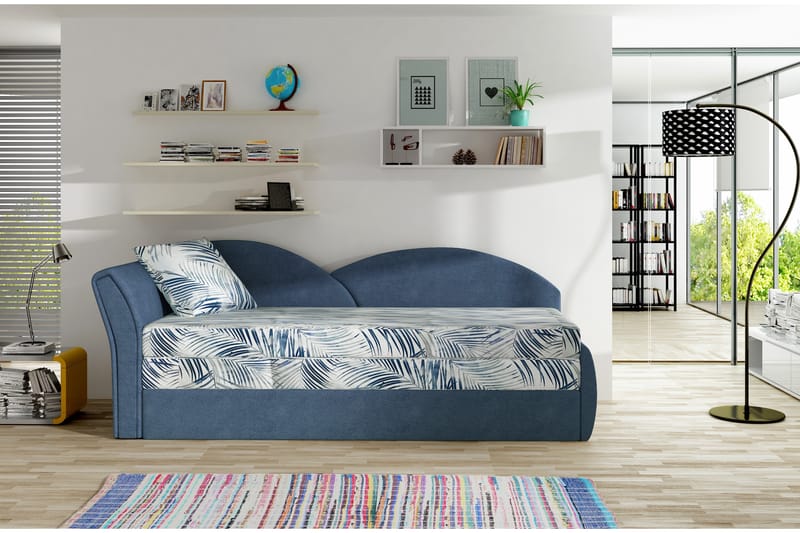 Chasidi Sovesofa - Blå/Hvit - Møbler - Sofaer - Sovesofaer - 3 seters sovesofa