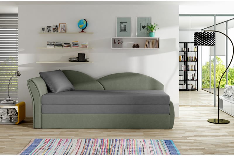 Chasidi Sovesofa - Grå/Grønn - Møbler - Sofaer - Sovesofaer - 3 seters sovesofa