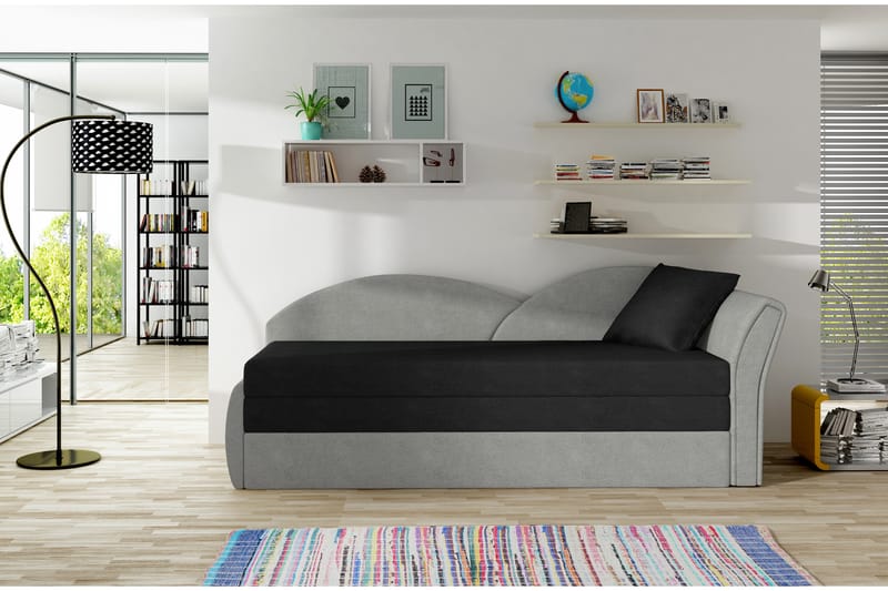 Chasidi Sovesofa - Svart/Hvit - Møbler - Sofaer - Sovesofaer - 3 seters sovesofa