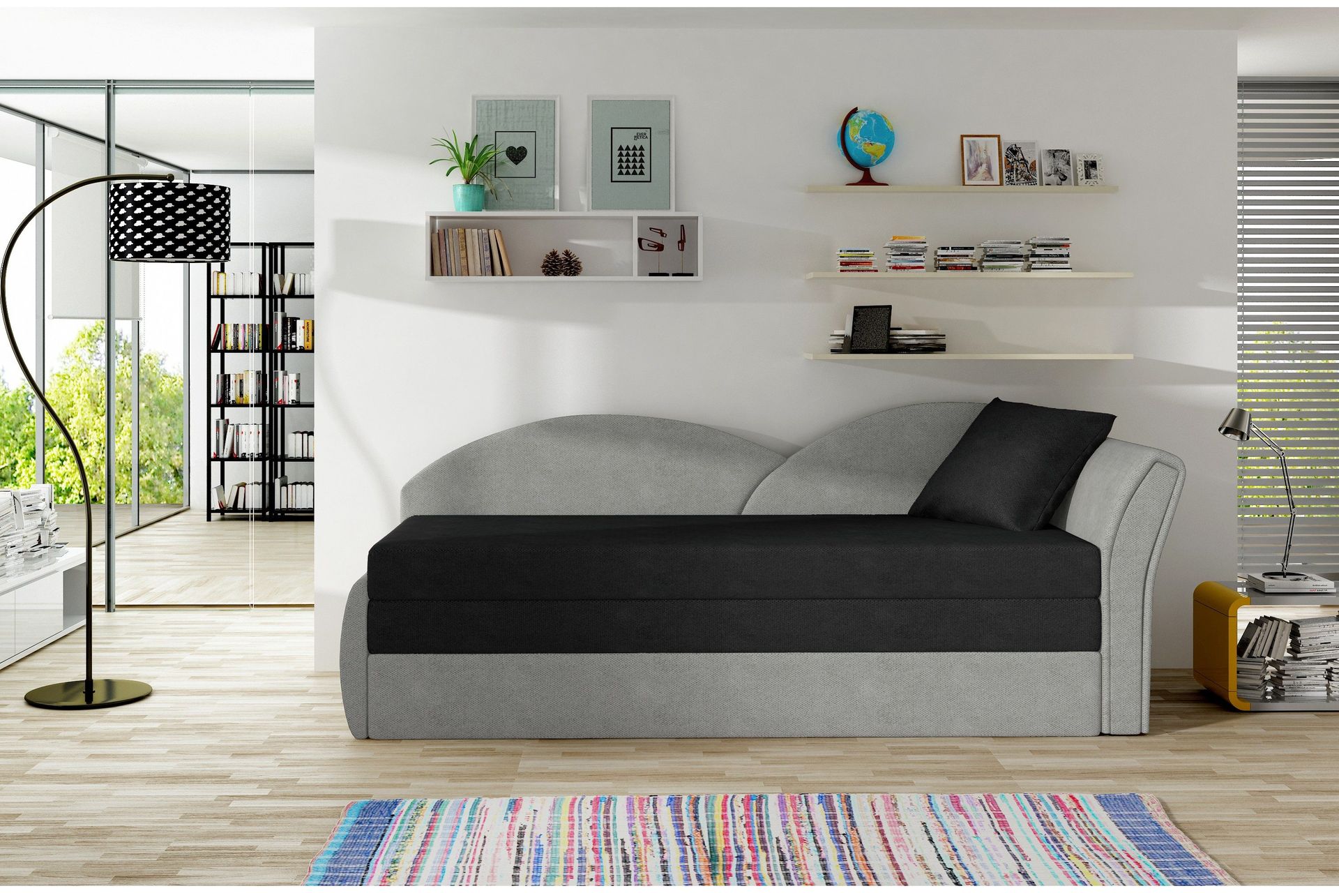 Chasidi Sovesofa - Svart/Hvit