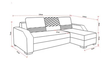 Concetta Sovesofa - Grå/Svart - Møbler - Sofaer - Sovesofaer - 3 seters sovesofa