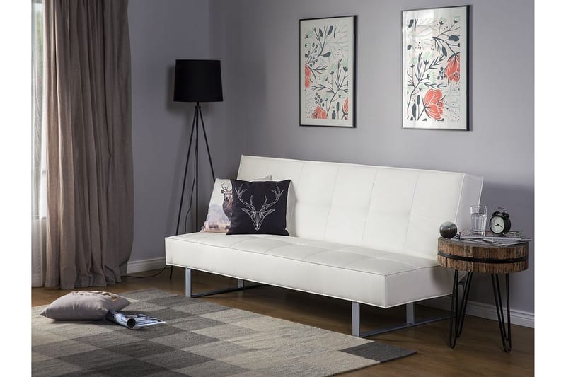 Derby Sovesofa  88 cm - Hvit - Møbler - Sofaer - Sovesofaer - 3 seters sovesofa