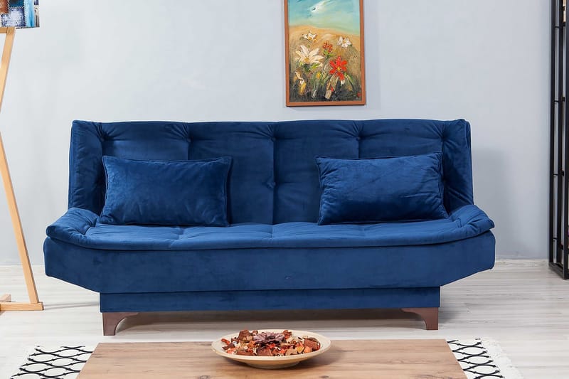 Elsis Sovesofa 3-seter - Blå - Møbler - Sofaer - Sovesofaer - 3 seters sovesofa